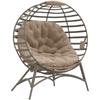 Egg Chair With Cushion And Side Pocket Sand