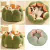 Dog Puppy Flower Bed Round Base Detachable Cushion Sofa for Small to Medium Pet Creative Pet Bed Cute Nest