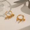 Xia Ling 18K Gold Stainless Steel Tassel Earrings: Elegant European & American Design for Women
