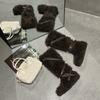 2025 autumn and winter new fashion flat-bottomed fluffy fashion boots women's thick-soled trend warm plush boots women