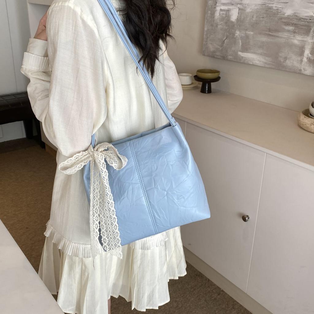 Nischen Silber Achseltasche für Damen Koreanische Bucket Tote High-End Schultertasche mit hoher Erscheinungswert