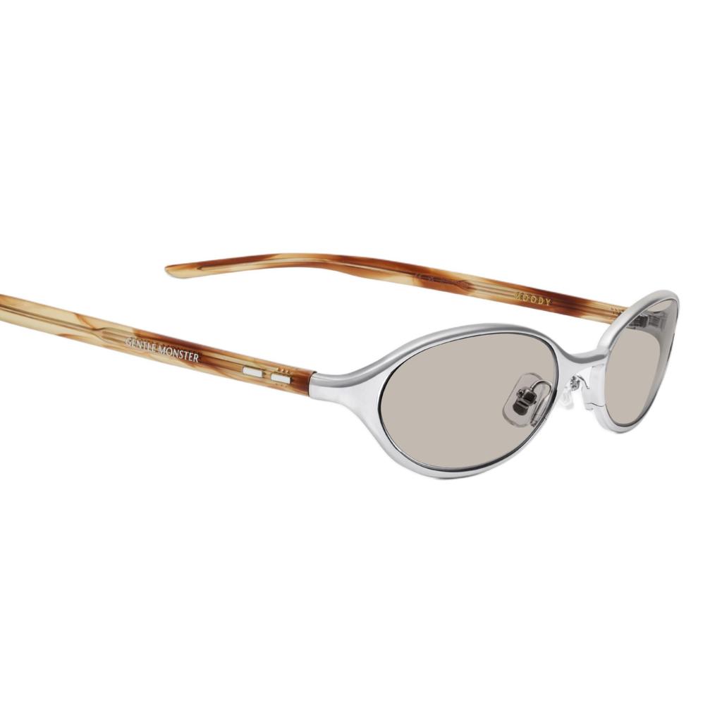 Gentle Monster Fashionable Luxury Oval Sunglasses Women sunglasses Silver MOODY02-BR