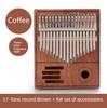 Retro Kalimba 17 Key Thumb Piano High Quality Wood Mahogany Acacia Wood Body Musical Instrument Kalimba Piano Creative Music Box
