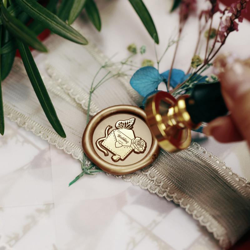 Wedding Celebration Stamps Wax Seal Stamp Vintage Sealing Stamp Head For Cards Envelopes Wedding Invitations Gift Packaging