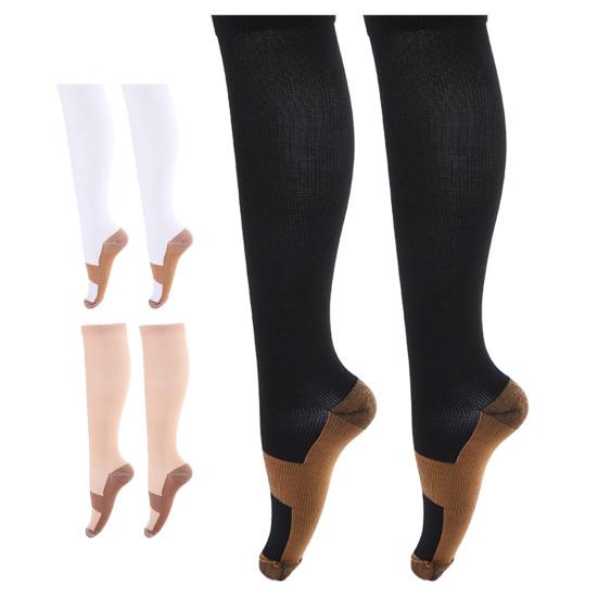 Women Breathable Patchwork Compression Stockings Cycling Running Long Socks