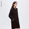 LANCY Women's 100% Wool Lapel Oversized Coat
