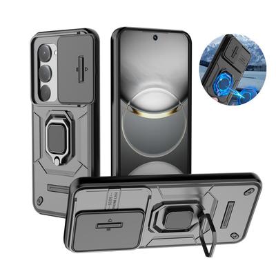 Dla Xiaomi Redmi 15 5G Etui Magnetyczny Uchwyt Pierścieniowy Pancerne Etui na Telefon dla Redmy 15 Redmi15 5G Przesuwana Ochrona Aparatu Tylna Pokrywa