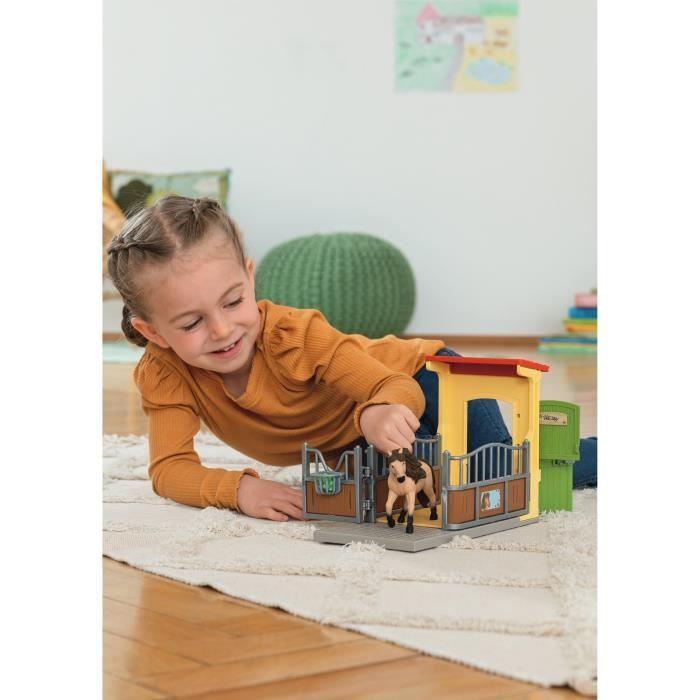 Box Avec Poney Icelandais - Extension Ferme Educative, Coffret Schleich Avec 1 Box Et 1 Figurine Poney, Pour Enfants Dès 3 Ans -