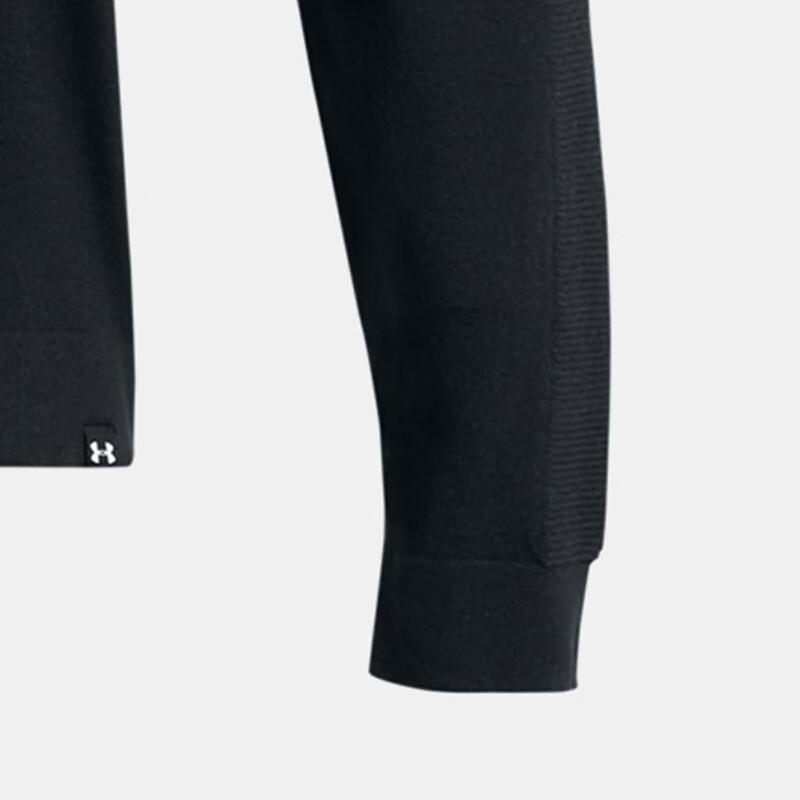 Under Armour Solid Color Outdoor Casual Sports Crew Neck Pullover Long Sleeve Knit Sweater Men Sweater Black 1387128-001