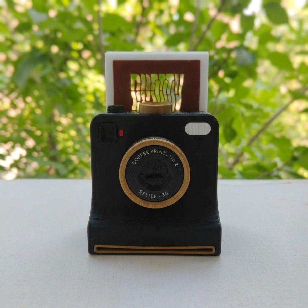 Replaceable Cards DIY Latte Art Camera Tool Funny Coffee Powder Print Camera Coffee Lovers