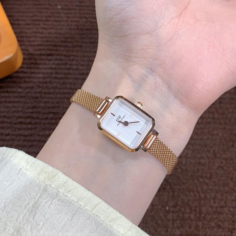 Daniel Wellington European and American watches [Graduation Season/Writable Greeting Cards] QUADRO Series Small Sugar Cube Watch Quartz DW00100727
