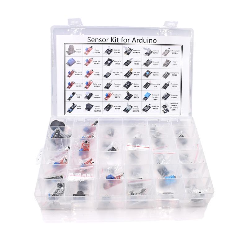 Raspberry Pi Sensor Kit: Includes 16 sensor types, 37 total sensors. Beginner Starter Kit compatible with Pi 4B/5B.