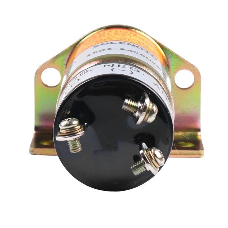 For Woodward Cumm Lister Petter SA-2944T-24 Compatible 24V Fuel Shutdown Shut Off Stop Solenoid Valve 1502-24C6U1B2S1A