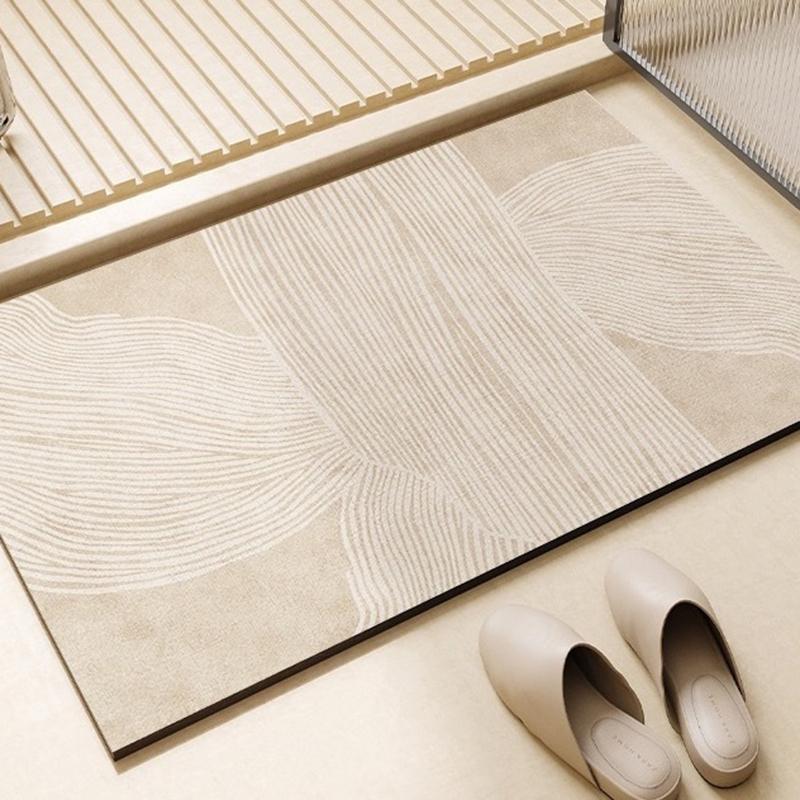 Super Absorbent Bathroom Mat Soft Diatomite Mat Non Slip Quick Dry Bath Mat Rubber Pad Thin Bathroom Mat Bathroom Accessories