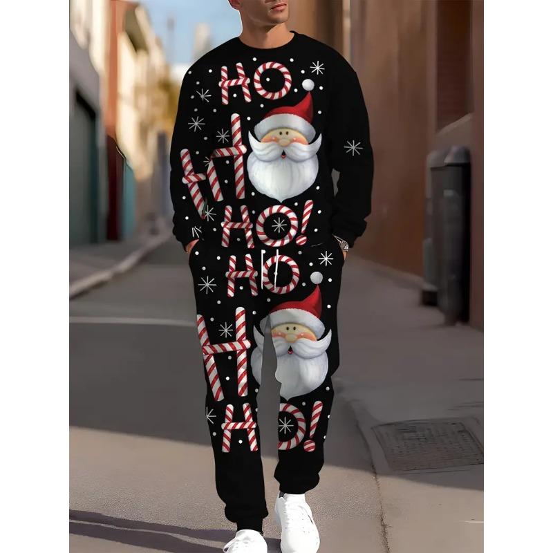 Christmas Clothing Set Spring Autumn Men Women Fashion 3D Print 2PCS Suit Casual Sportswear Sweatshirt Jogging Pants 2Pcs Sets