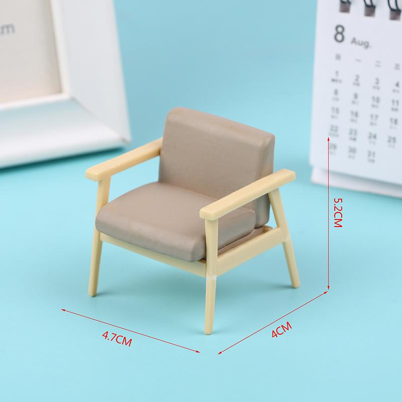 Dollhouse Armchairs Doll House Furniture Miniature Wood Chairs Mini Rocking Chair High Chair Model Furniture Decor Accessories