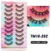 20 Pairs Faux Mink Lashes 3D Fluffy Natural Lashes Makeup False Eyelashes  Russian Strip Lashes Eyelash Extension