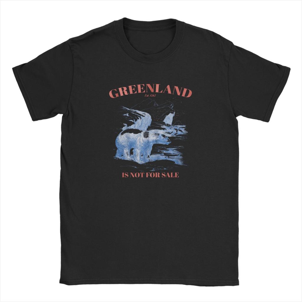 Vintage T-Shirt Sommer Grönland Ist Nicht Zu Verkaufen Lustige T-Shirts Reines Baumwoll-T-Shirt Großartiges Lockeres Kurzarm-Oberteil T-Shirts