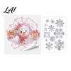Merry Christmas Room Ornaments 2Pcs Stained Glass Style Window Clings Double‑Sided Printed Xmas Static Durable Holiday Art Decals Snowman