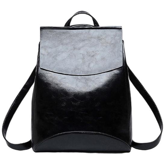 

женщины Мода Твердый цвет Мягкий Faux Кожаный рюкзак Девочка Студенты Школьной сумке