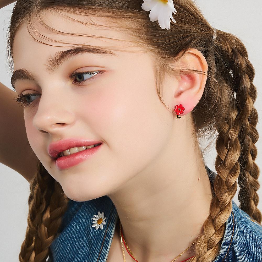 Dana Burton Laura Petit Blossom Tinted Flower Earrings