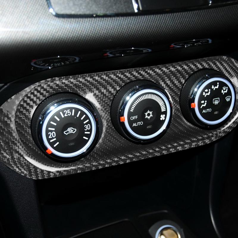 For Mitsubishi Lancer EVO 10th 2008-2015 Real Carbon Fiber Central Air Conditioning Knob Panel Cover Car Accessories Decorative