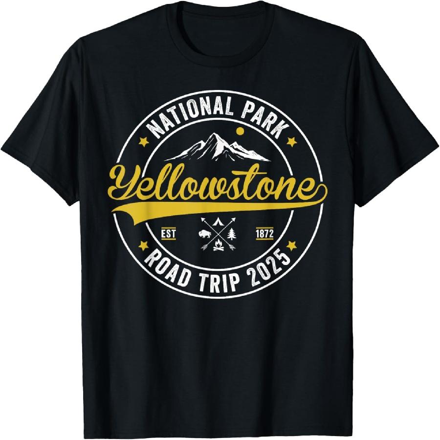 

Yellowstone National Park Hiking Outdoor Family Trip 2025 T-Shirt XXXXXL чорний