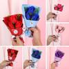 3 Köpfe Künstlicher Rosenstrauß Mini Duftende Seifenblumenstrauß für Frauen Mutter Ehefrau Valentinstag Jahrestag Hochzeit Muttertag Geburtstag