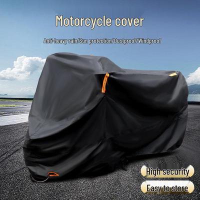 210D Motorcycle Cover: Rain & Sunproof, Thickened Oxford Cloth, Dust Cover with Anti-theft Buckle