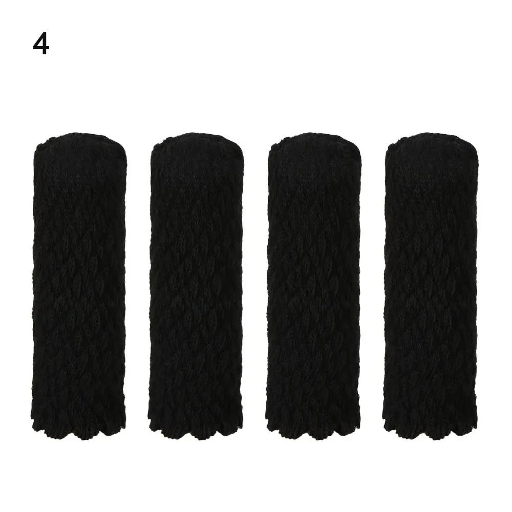 New Portable High Quality 4Pcs/Set Elastic Non-slip Anti-Noise Knitting Protective Case Table Foot Cover Furniture Legs Sleeves