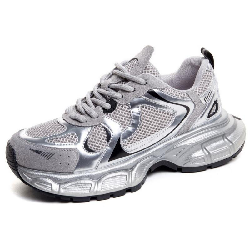 Zhao Ruth's father shoes women's new spring fried street platform versatile silver retro casual sports shoes