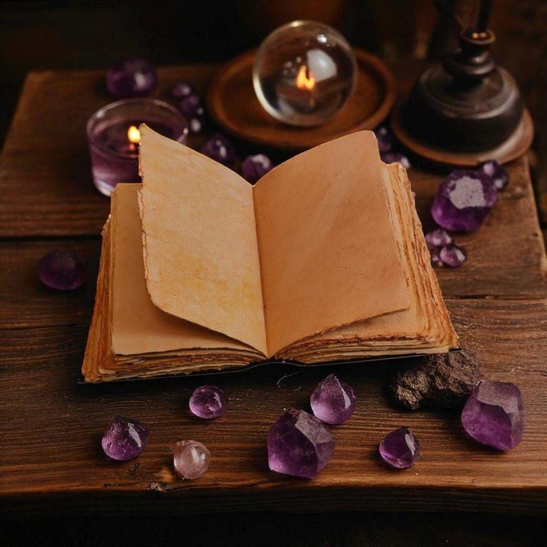 Book of Spells Grimoire Printed Journal The Lovers Tarot Notebook Spiral Gothic Notebook Skull lover Antique Journals gifts for men or women