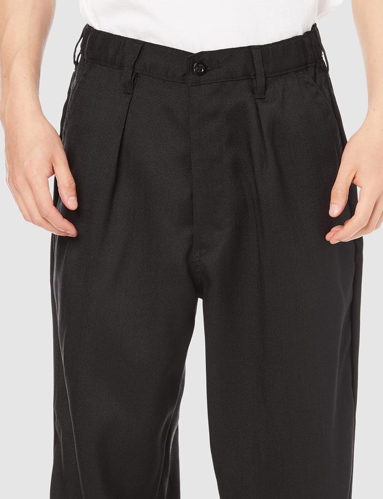 Lee Easy Pants Wide Leg Loose Small [Official] Pants, Fit, Men's, Black,