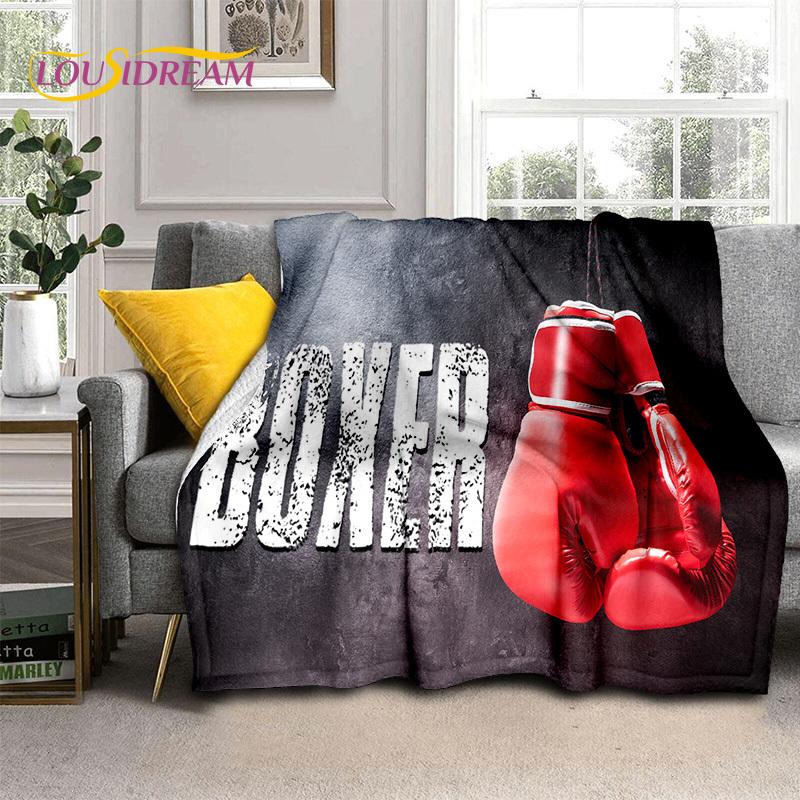 Boxing Gloves 3D Boxer Fight HD Blanket,Soft Throw Blanket for Home Bedroom Bed Sofa Picnic Travel Office Rest Cover Blanket Kid