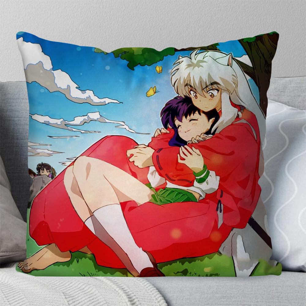 1Pc Japanese Animation I-Inuyasha Pillow Case Square Pillow Bedroom Sofa Leisure Comfort Car Living Room Home Decoration 40X40