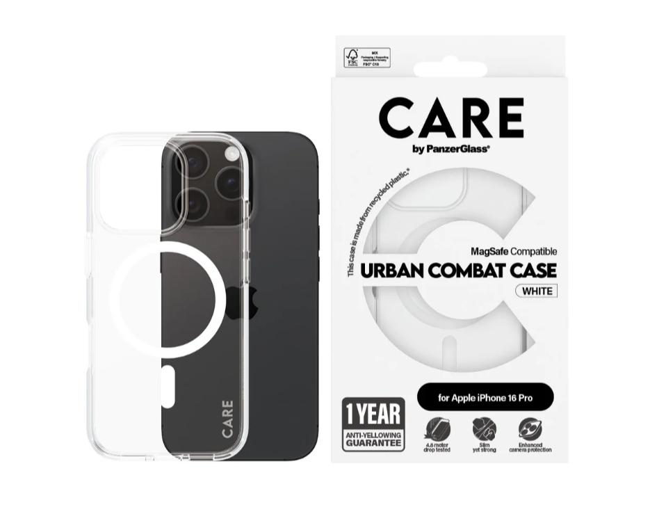 CARE by PanzerGlass Case Flagship White MagSafe iPhone16 PRO | CARE