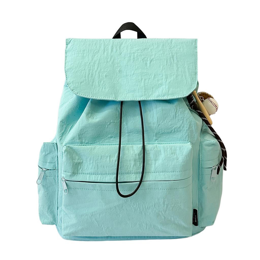 Schoolbag women's backpack 1011 new simple high-value ins style student schoolbag large-capacity drawstring travel backpack