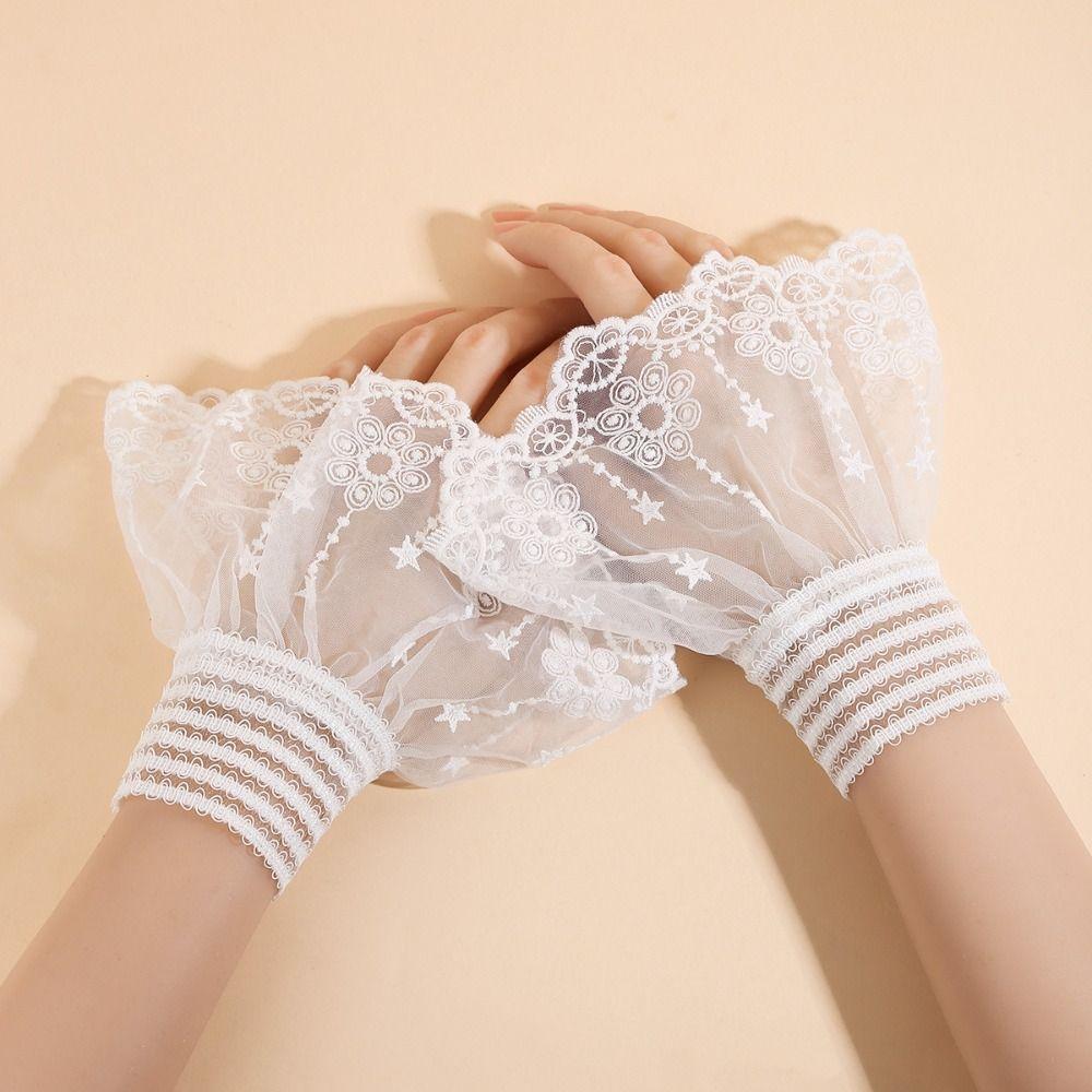 Victorian Detachable Sleeves Cuffs Solid Color Lolita Style Cuffs  Stage Performance
