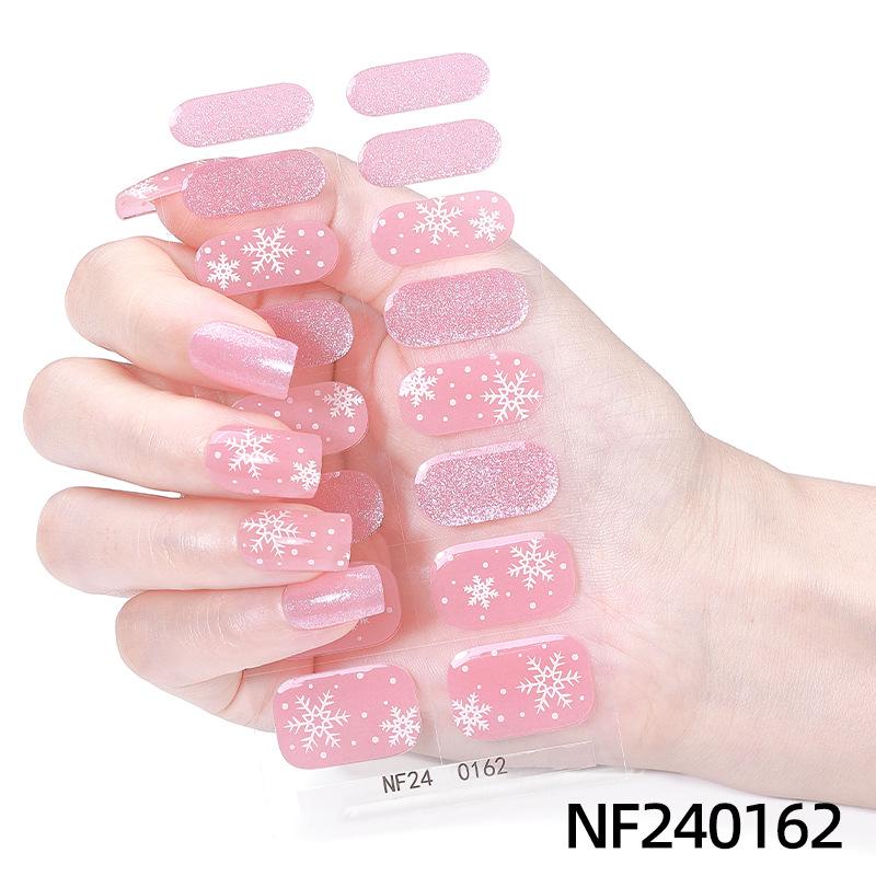 Europäische und amerikanische Weihnachten 3D Niedliche Cartoon Gel Nagelsticker für Kinder - Wasserdicht und halbgehärtet