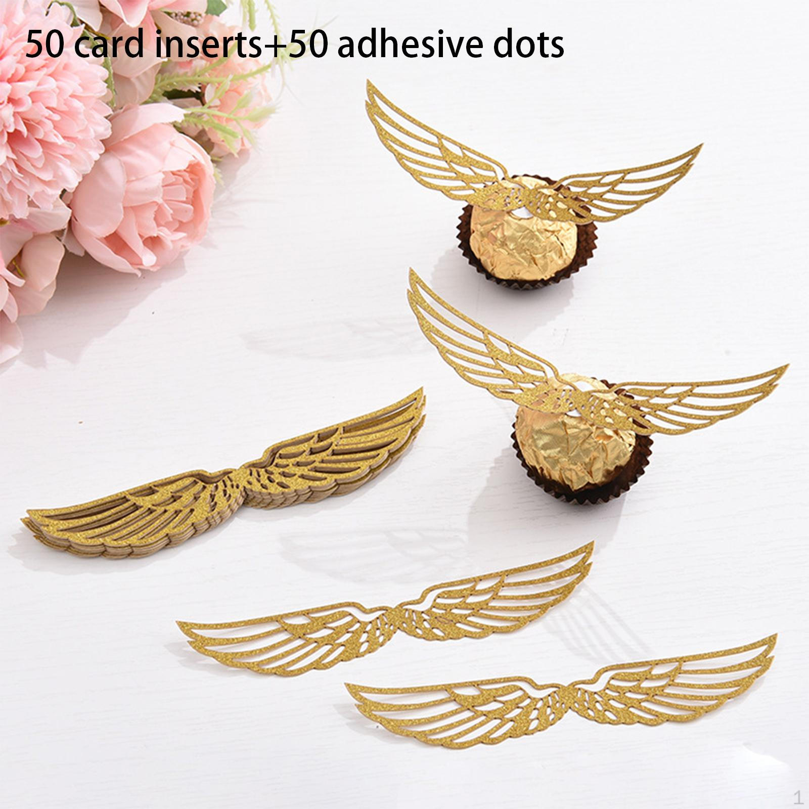 

50 штук Шоколадна прикраса Wing Glitter Innovative Party Hollow style B