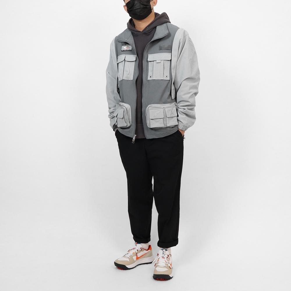Jordan X SoleFly Kapsül Koleksiyon Çıkarılabilir Yakalı Fermuarlı İş Ceketi Erkek Dış Giyim Açık Duman Grisi DV7516-077