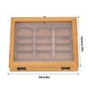 Miniature Bookshelf Decoration 196 Folded Books Miniature Book Boxes Display Case  Wood Stylish for Coffee Shop