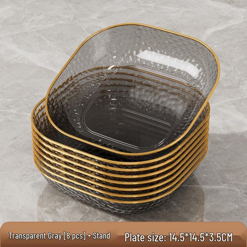 Elegant Transparent Bone Dish for Dining Table: Fruit, Candy, Nut, or Snack Plate