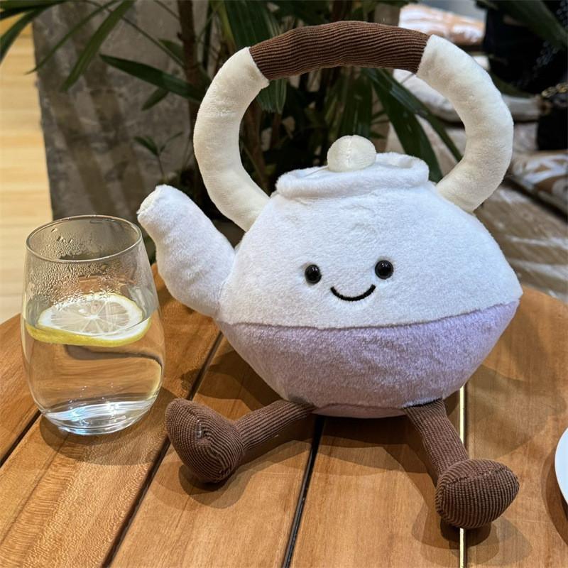 Style Jellycat Teapot Taro Cake Plush Toy Cute Soft Stuffed Doll Holiday Gift