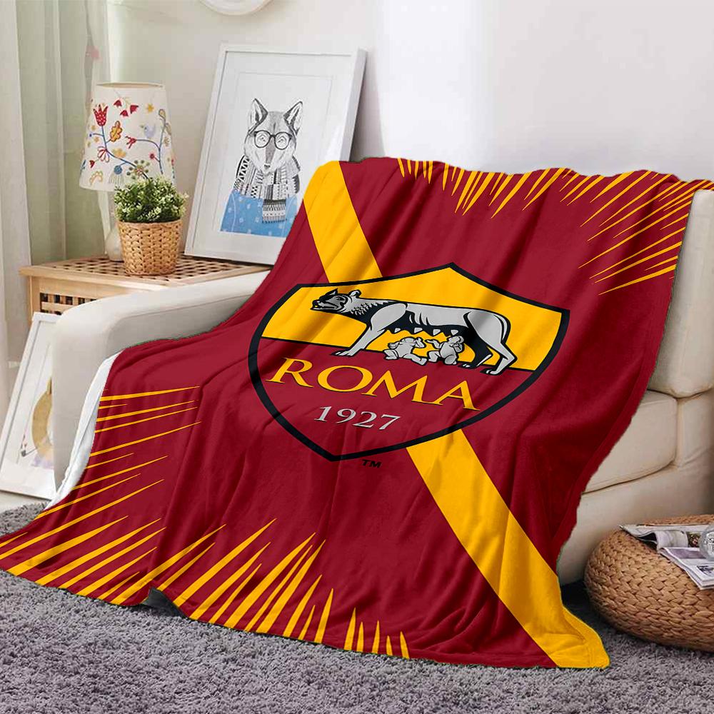 1pc Blanket - Rome logo Print Design,Lightweight Blanket for Sofa,Bed- Soft &Warm,Gift for All Seasons