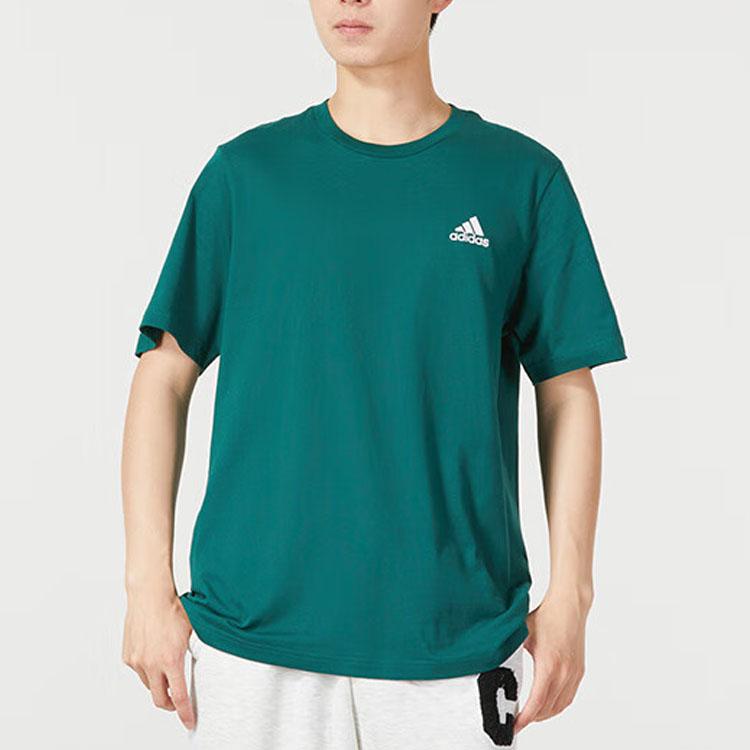 New Adidas Set in Sleeve T Shirt Men's Green IJ6111