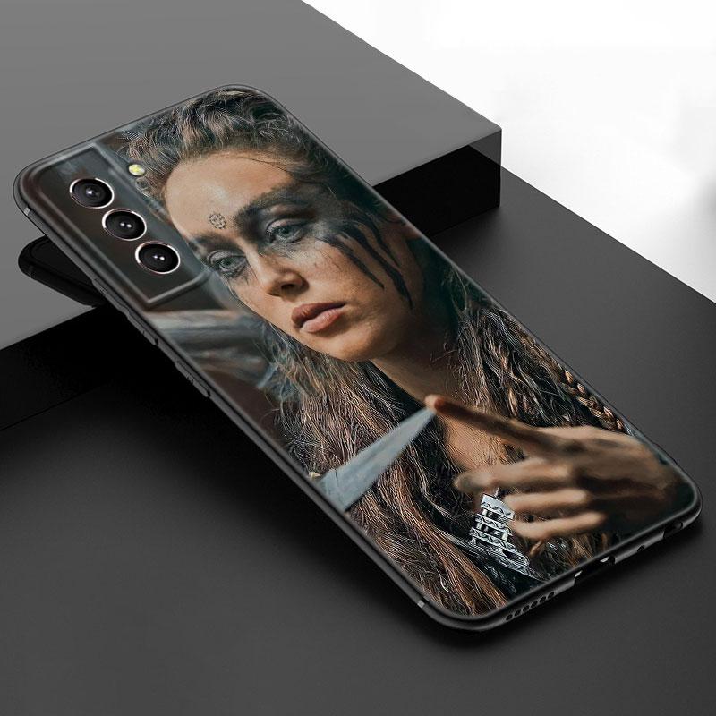 Heda Lexa The 100 Black Silicone Phone Case For Samsung Galaxy S23 S21 S20 FE S24 S22 Ultra S10E S10 S9 S8 Plus