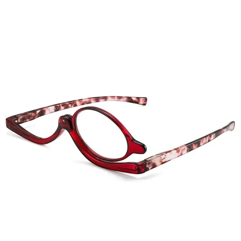 Fashion Women Makeup Reading Glasses Magnifying Flip Down Cosmetic Readers Eye Glasses For Women +1.0 To +4.0