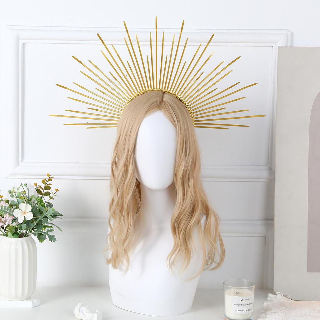 Sun Crown, Rising Sun , Gothic Hairband, Holiday Handcrafted Headwear, Clothing Accessories.