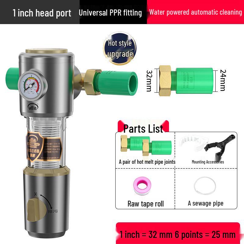 "Filtre à eau pour toute la maison 40 microns pré-lavage"